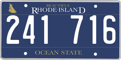 RI license plate 241716