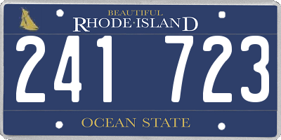 RI license plate 241723