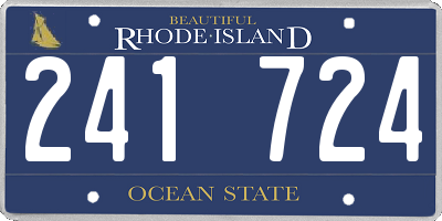 RI license plate 241724