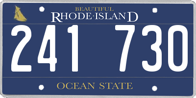 RI license plate 241730