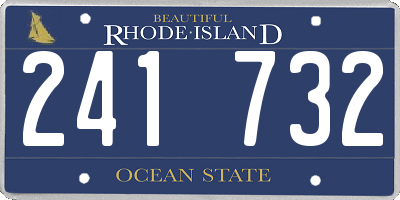 RI license plate 241732
