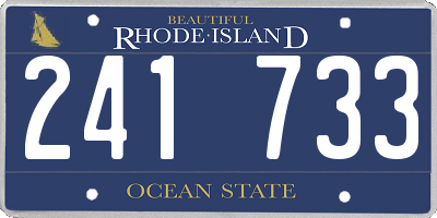 RI license plate 241733