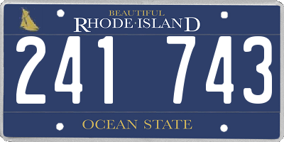 RI license plate 241743