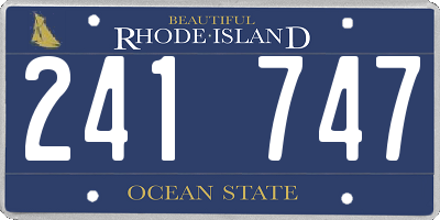 RI license plate 241747
