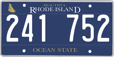 RI license plate 241752