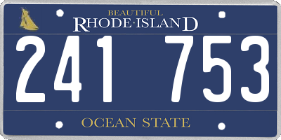 RI license plate 241753