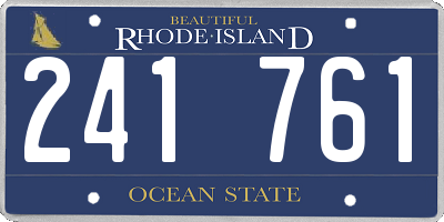 RI license plate 241761