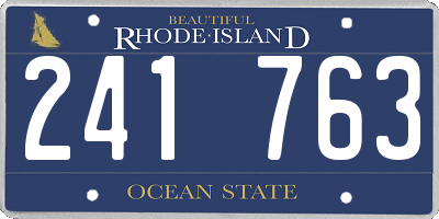 RI license plate 241763