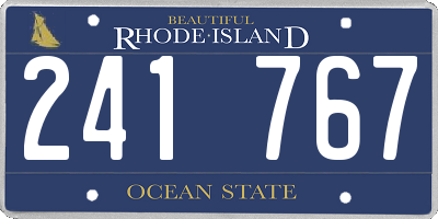 RI license plate 241767