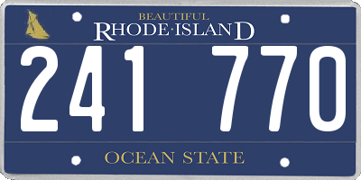 RI license plate 241770