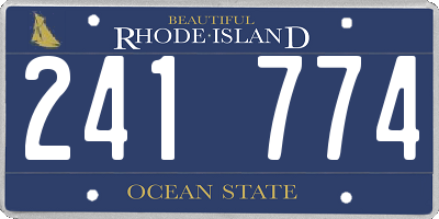 RI license plate 241774