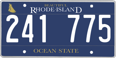 RI license plate 241775