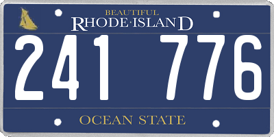 RI license plate 241776