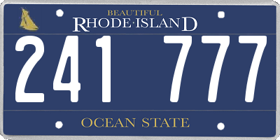 RI license plate 241777
