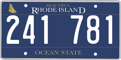 RI license plate 241781