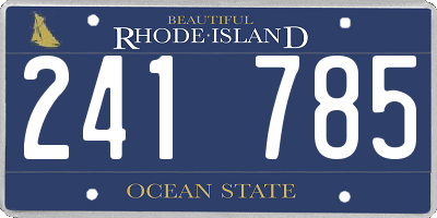 RI license plate 241785
