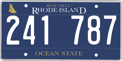 RI license plate 241787