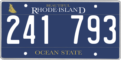 RI license plate 241793