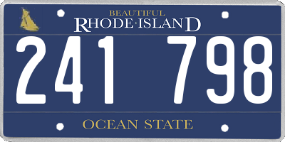 RI license plate 241798