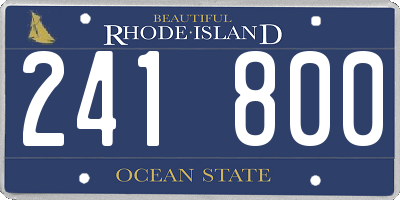 RI license plate 241800