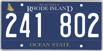 RI license plate 241802