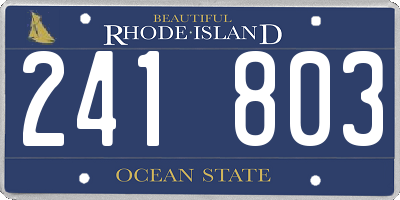 RI license plate 241803