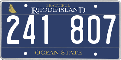 RI license plate 241807
