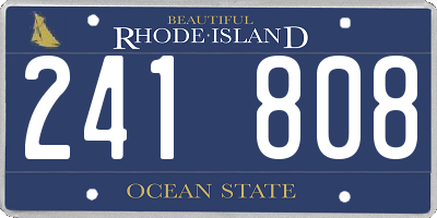 RI license plate 241808