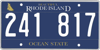 RI license plate 241817
