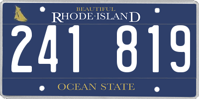 RI license plate 241819