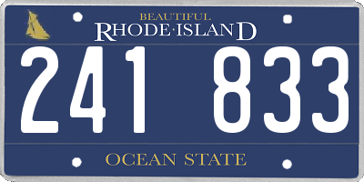 RI license plate 241833