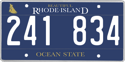 RI license plate 241834