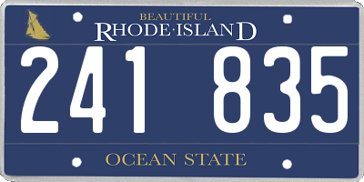 RI license plate 241835