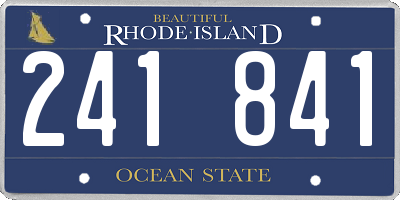 RI license plate 241841