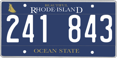 RI license plate 241843
