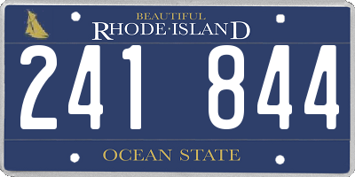 RI license plate 241844