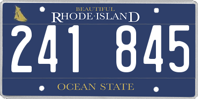 RI license plate 241845