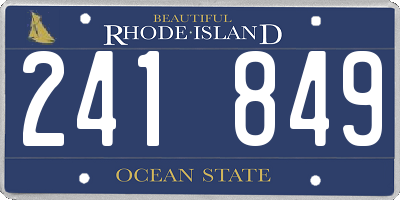 RI license plate 241849