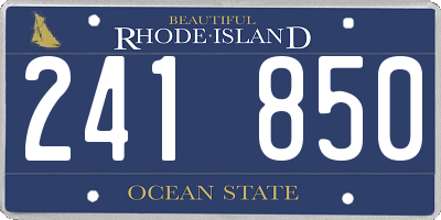 RI license plate 241850