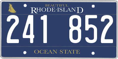 RI license plate 241852