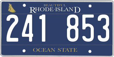 RI license plate 241853