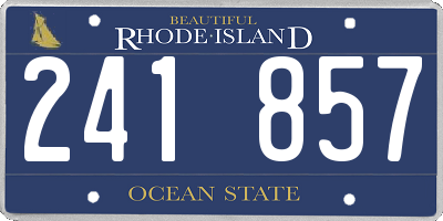 RI license plate 241857