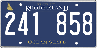 RI license plate 241858