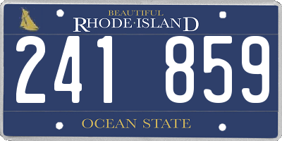 RI license plate 241859