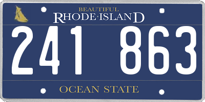 RI license plate 241863