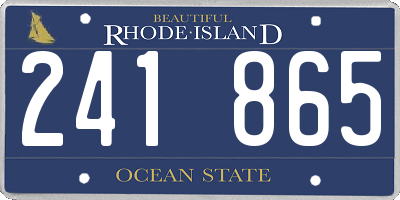 RI license plate 241865