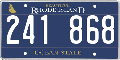 RI license plate 241868