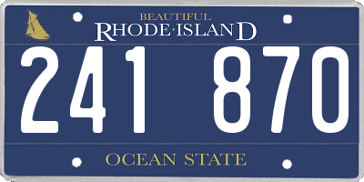 RI license plate 241870