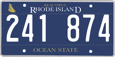 RI license plate 241874