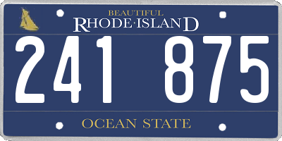 RI license plate 241875